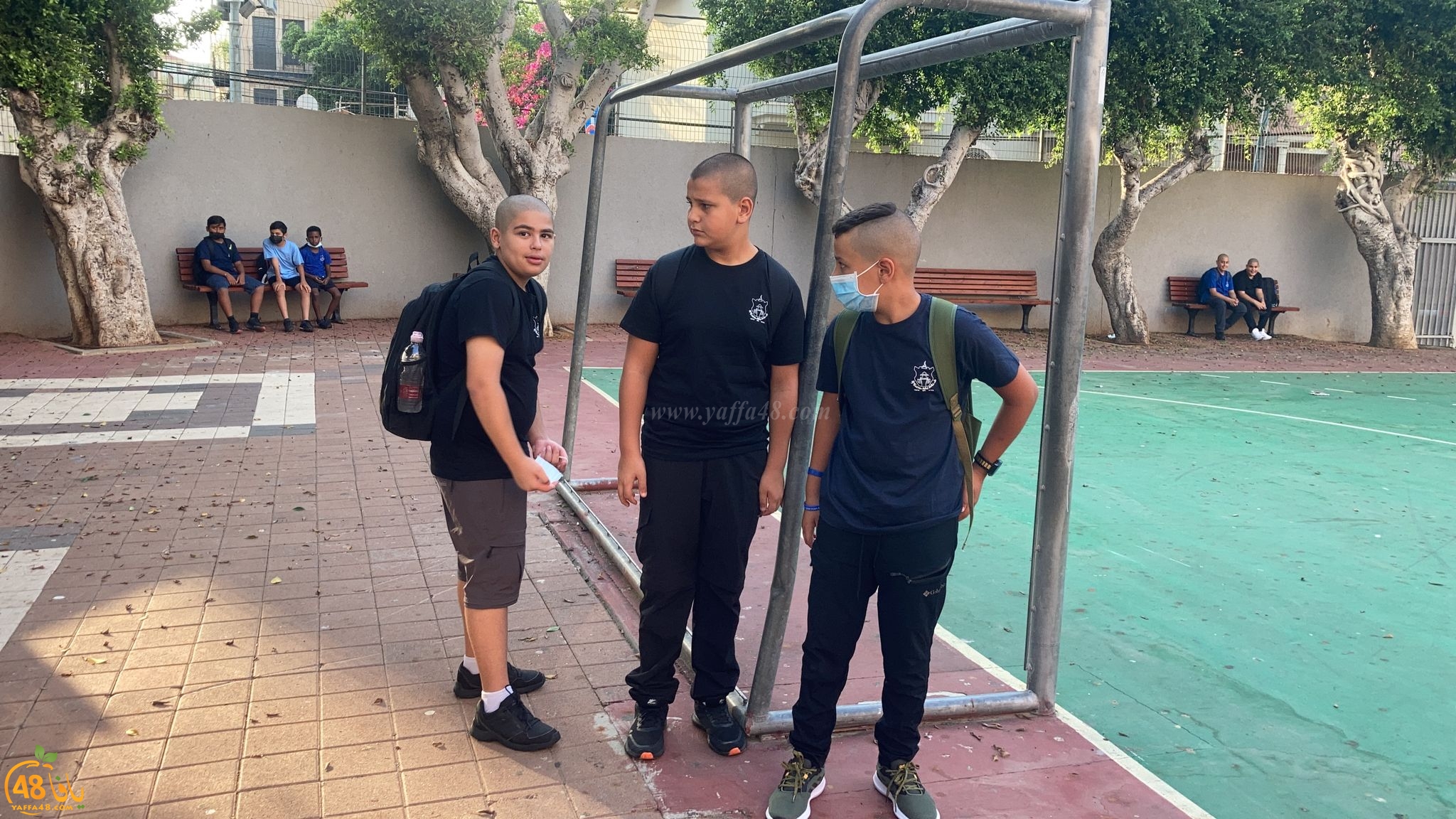 صور: طلاب يافا يعودون الى مقاعد الدراسة هذا الصباح 